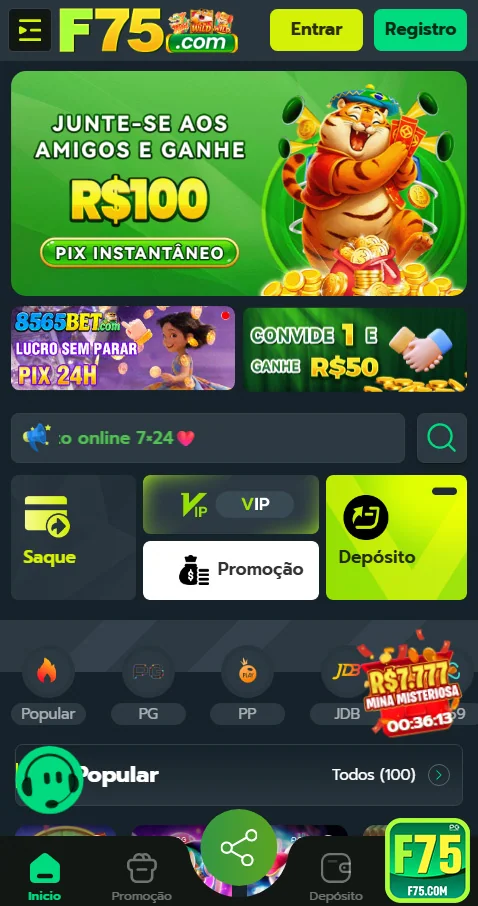 Ilustração de Explore o cassino online f75 e descubra recompensas VIP